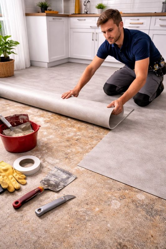 Linoleum Floor Installation in Bridgewater, MA