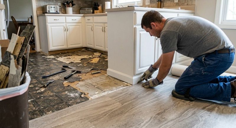 Linoleum Floor Installation in Kingston, MA