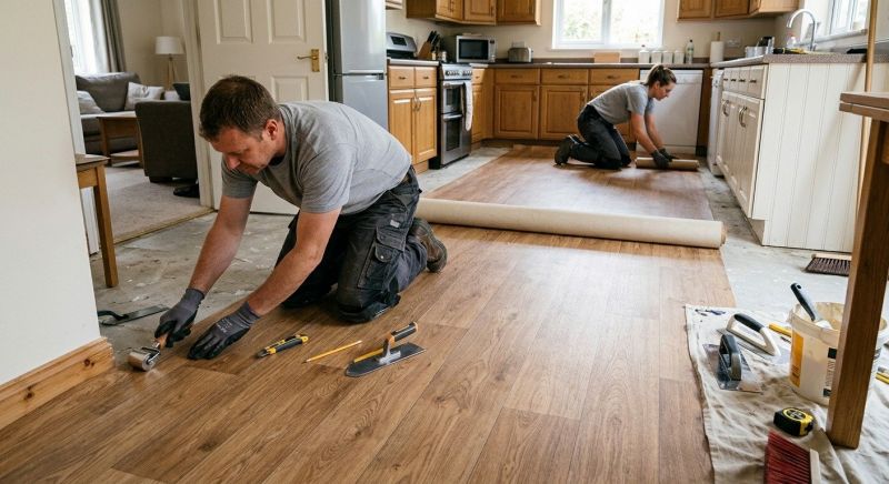 Linoleum Floor Installation in Plymouth, MA