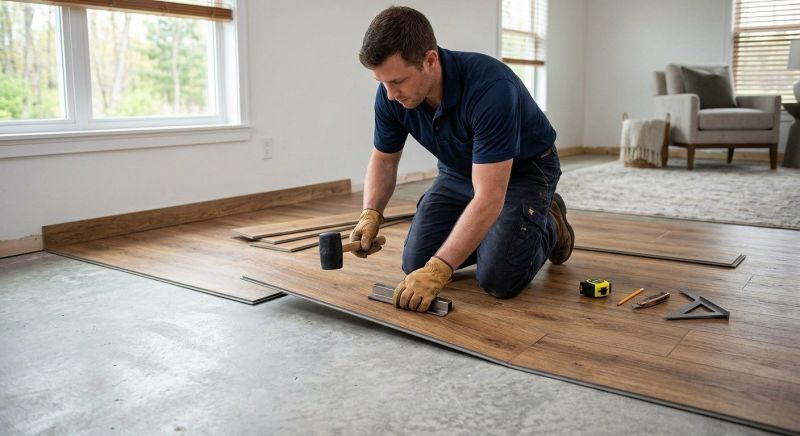 Luxury Vinyl Tile Installation in Bridgewater, MA