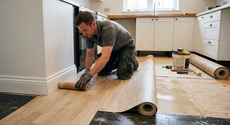 Sheet Linoleum Installation in Raynham, MA